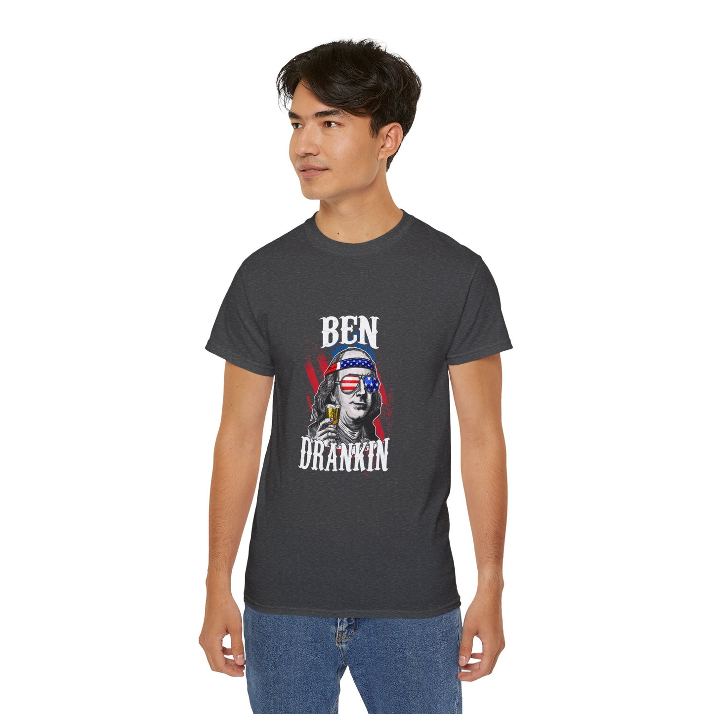 Unisex Ultra Cotton Tee - Ben Drankin' T-Shirt - Perfect for the 4th of July!