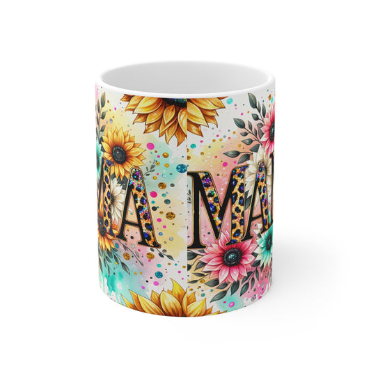 Beautiful 11 oz. ceramic mug perfect for Mama!