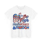 Womens Heavy Cotton T-Shirt - Flip Flops and Fireworks - Perfect for the 4th!