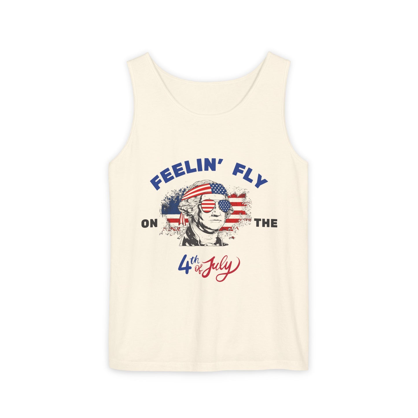 Unisex Garment-Dyed Tank Top - Feeling Fly 4th of July