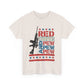 Unisex Heavy Cotton T-Shirt Perfect for the 4th of July - Red, White and Pew Pew