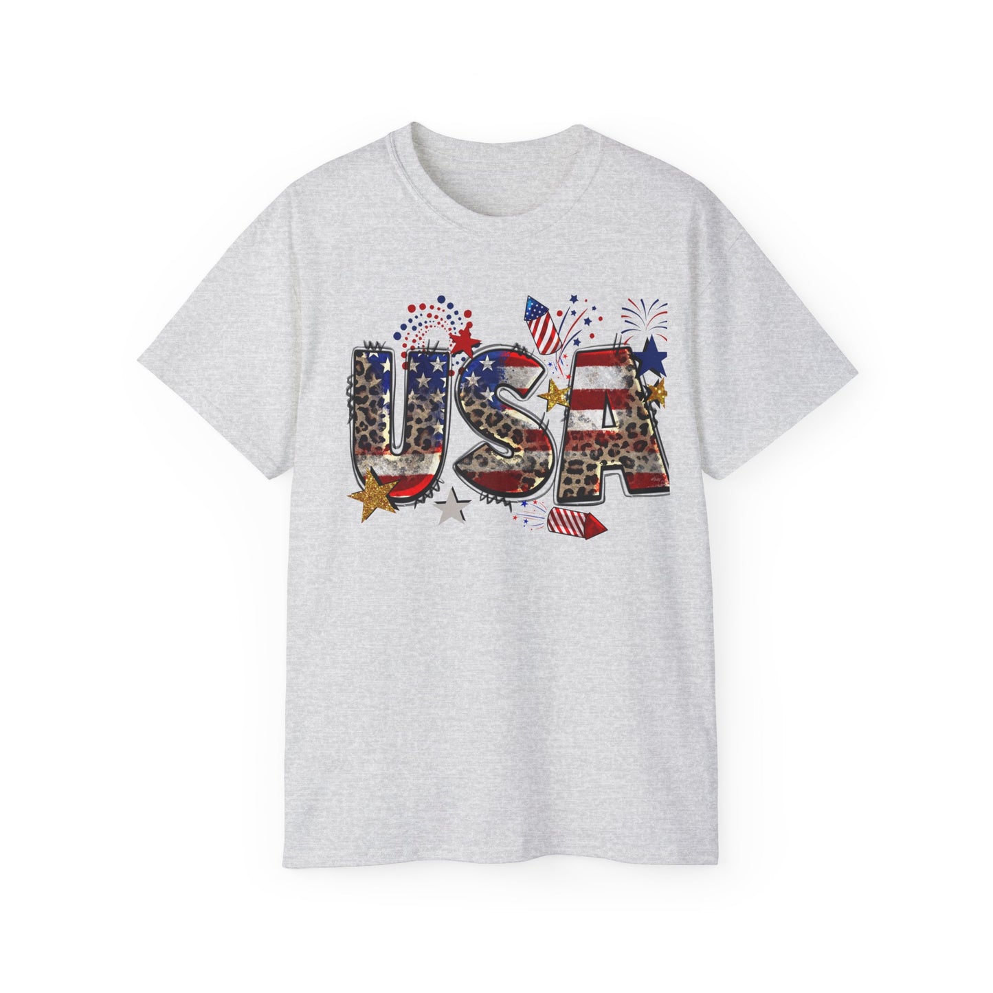 Unisex Ultra Cotton Tee - Celebrating the USA T-Shirt - Great for the 4th of July!