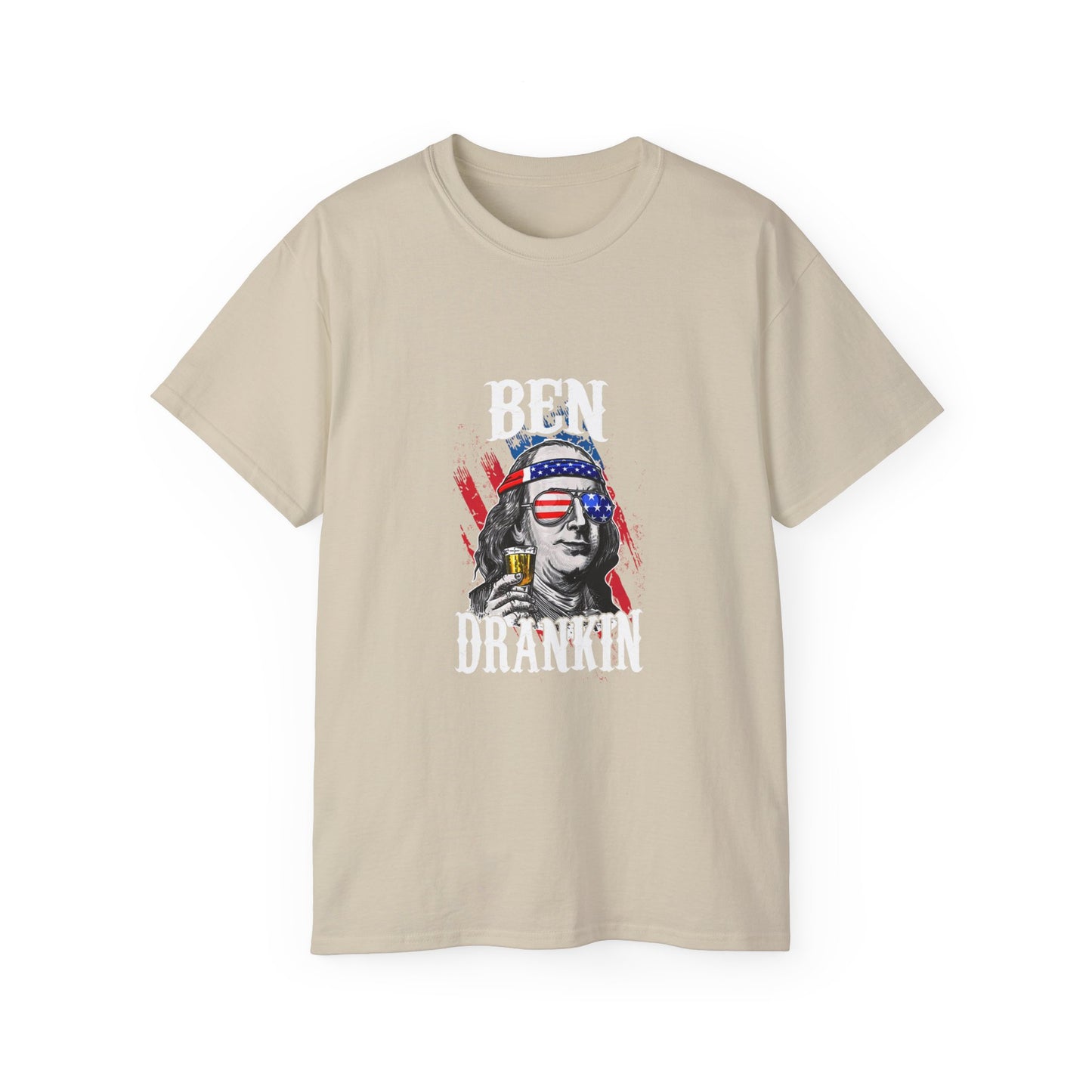 Unisex Ultra Cotton Tee - Ben Drankin' T-Shirt - Perfect for the 4th of July!