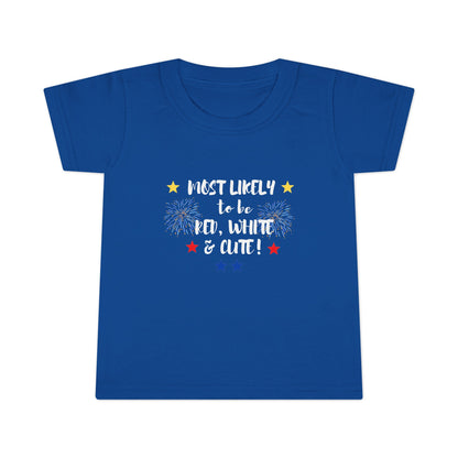 Toddler T-shirt - Red, White & Cute!  Perfect for the 4th of July!