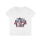 Ladies' V-Neck T-Shirt Star Spangled and Sassy