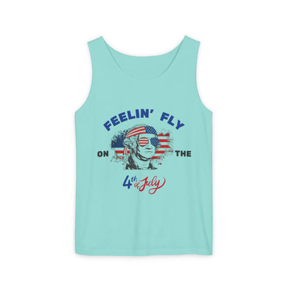 Unisex Garment-Dyed Tank Top - Feeling Fly 4th of July