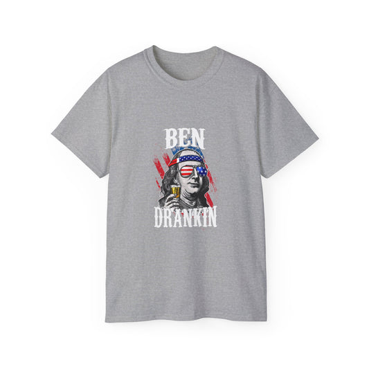 Unisex Ultra Cotton Tee - Ben Drankin' T-Shirt - Perfect for the 4th of July!