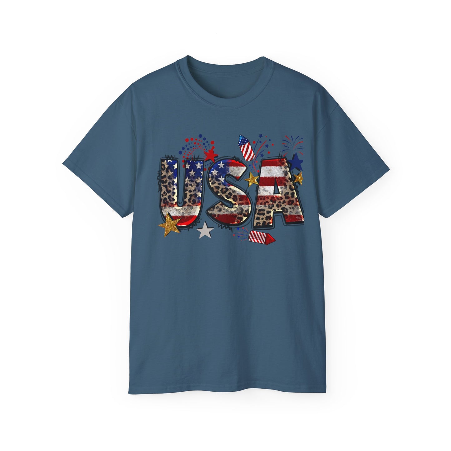 Unisex Ultra Cotton Tee - Celebrating the USA T-Shirt - Great for the 4th of July!