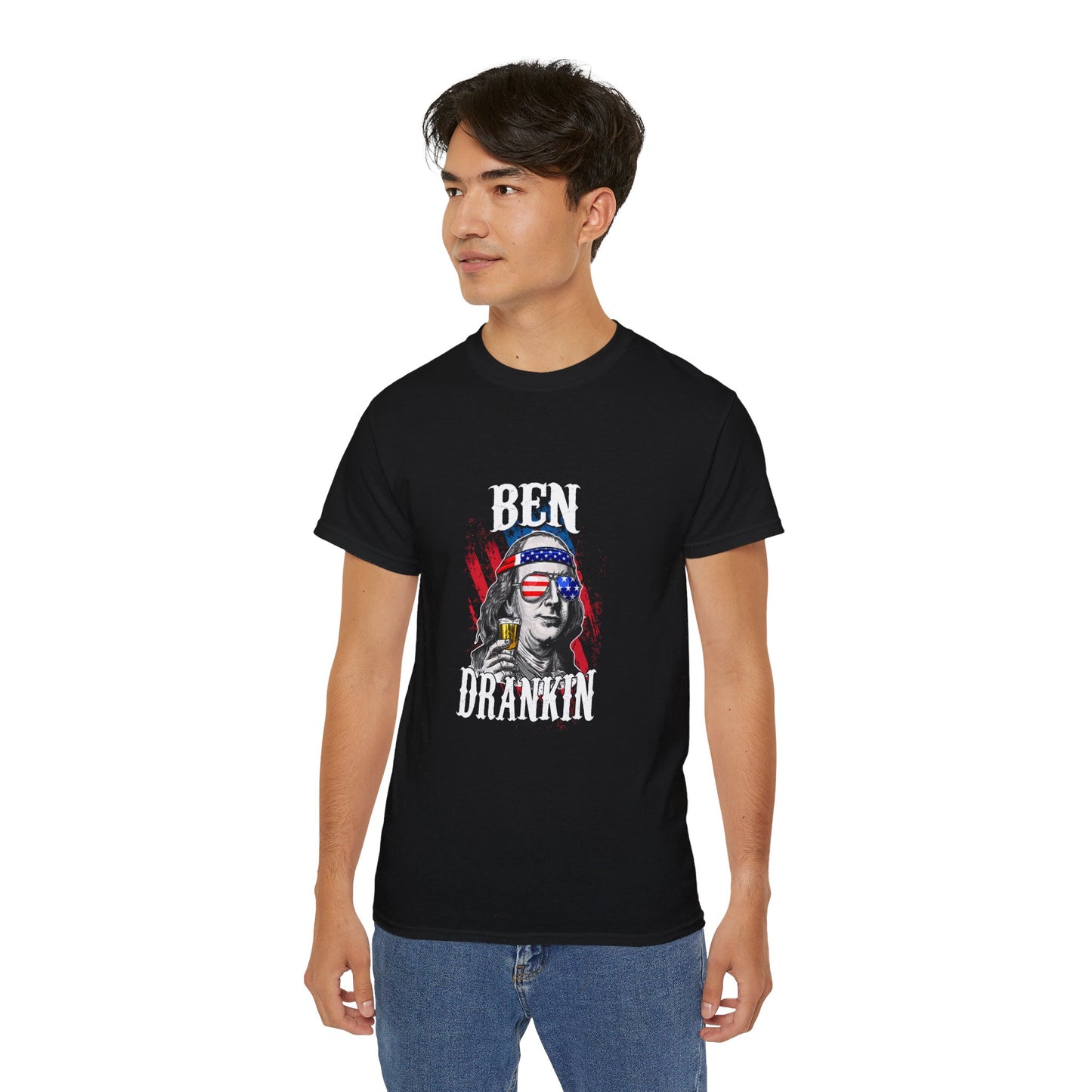 Unisex Ultra Cotton Tee - Ben Drankin' T-Shirt - Perfect for the 4th of July!