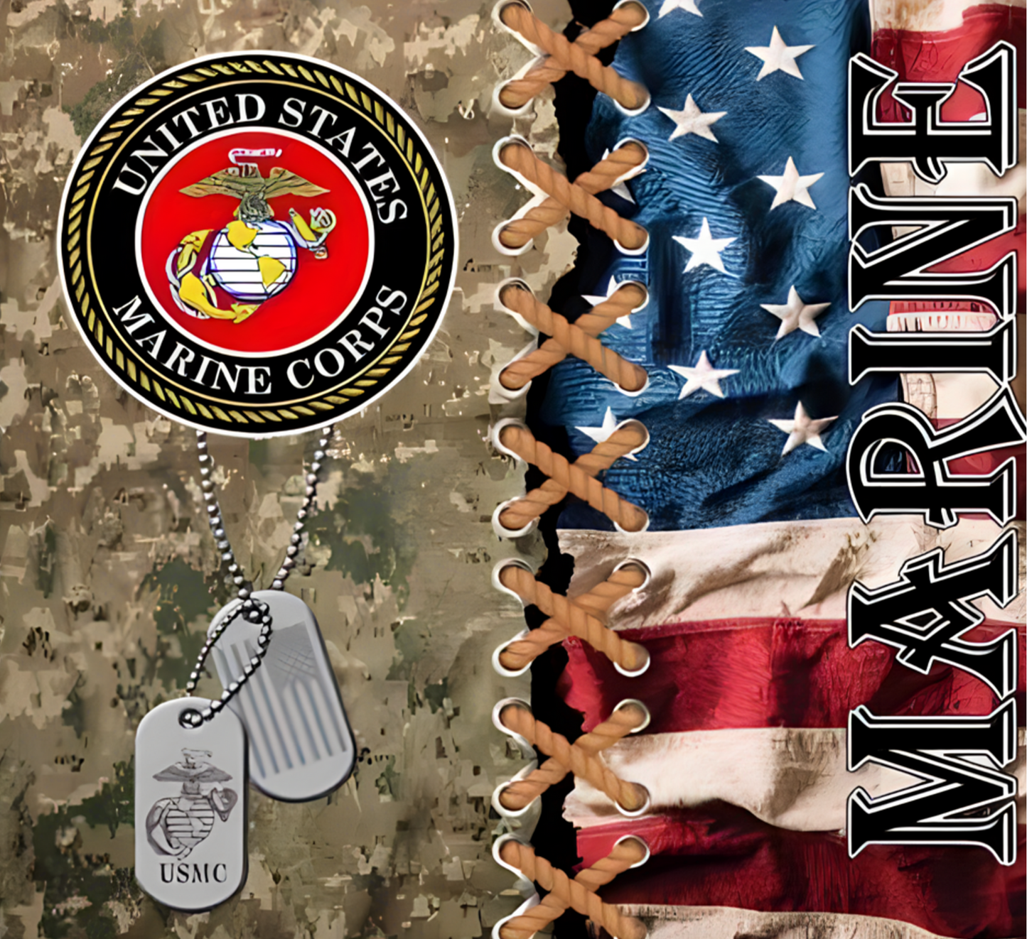 20 oz. Tumbler - Beautiful Tribute to Your Favorite Marine!