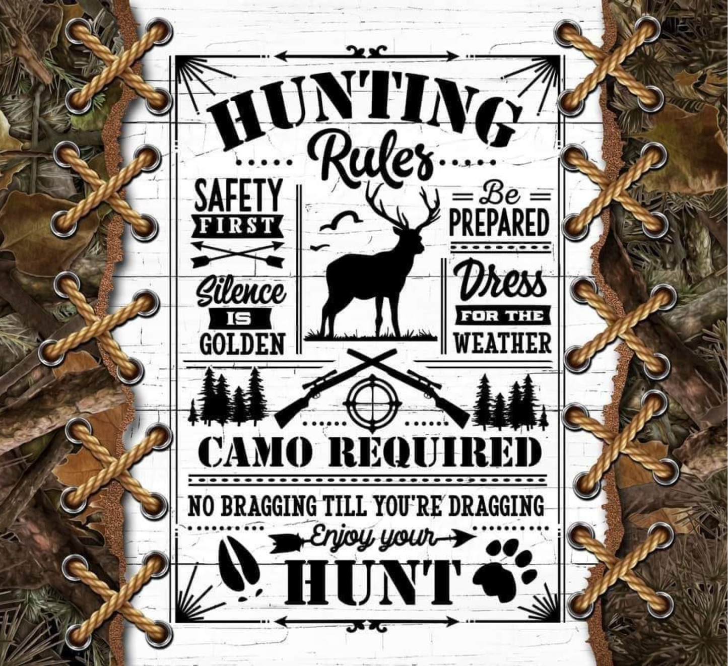 20 oz. Tumbler - Rules for Hunting with Dad!