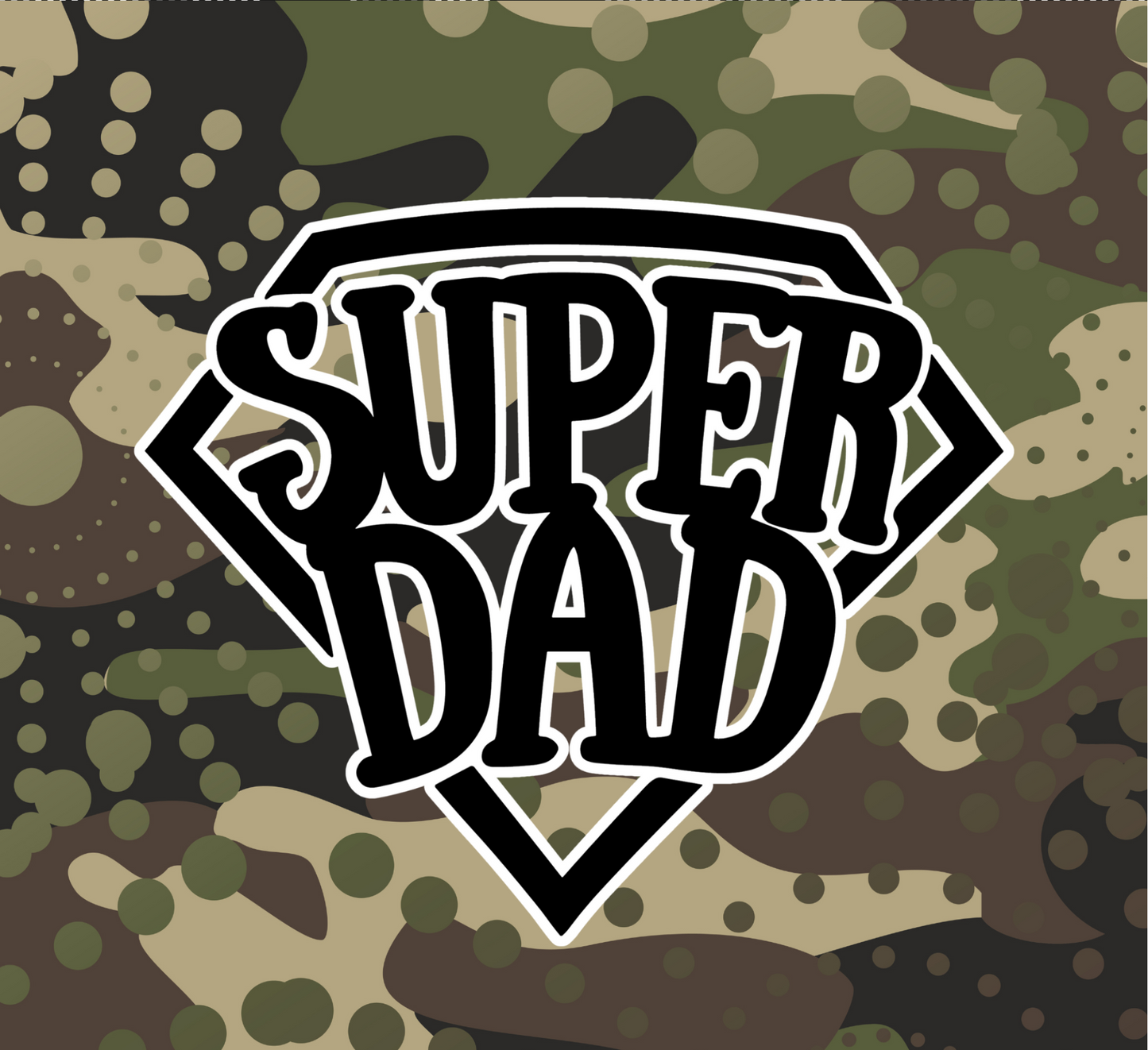 20 oz. Tumbler - Camo Super Dad!  Great for Father's Day!