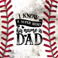 20 oz. Tumbler - Superhero Baseball Dad!