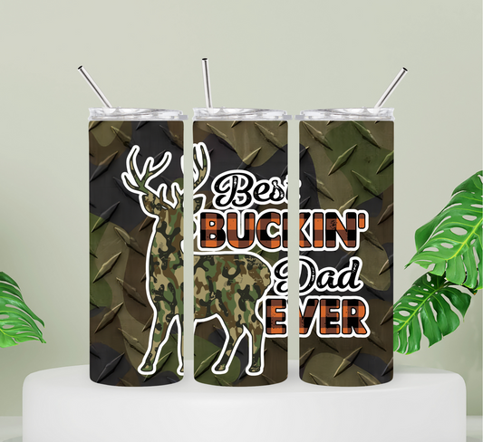 20 oz. Tumbler - Best Buckin' Dad Ever!  Great for Father's Day!