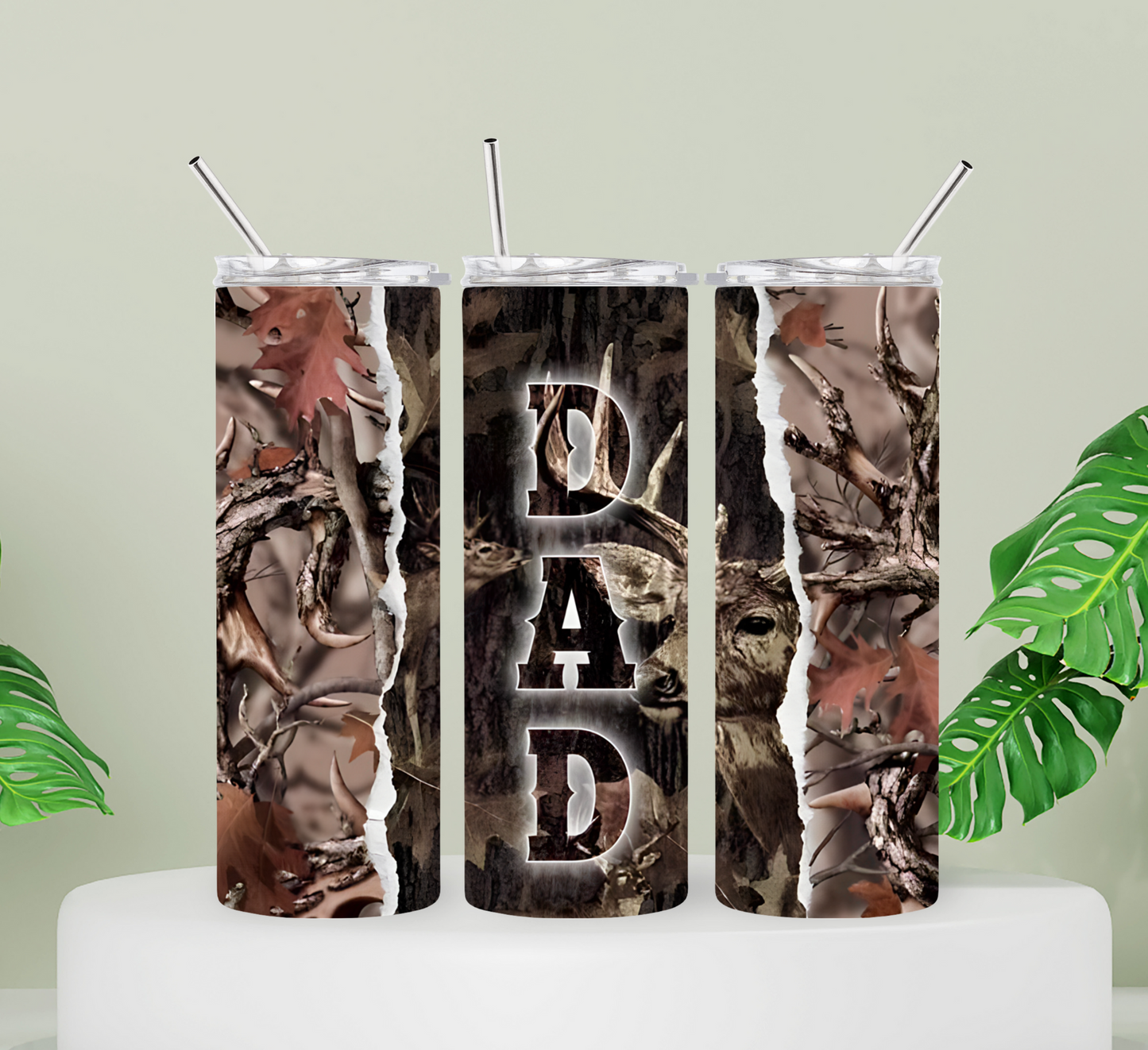 20 oz. Dad & Deer Camo Tumbler