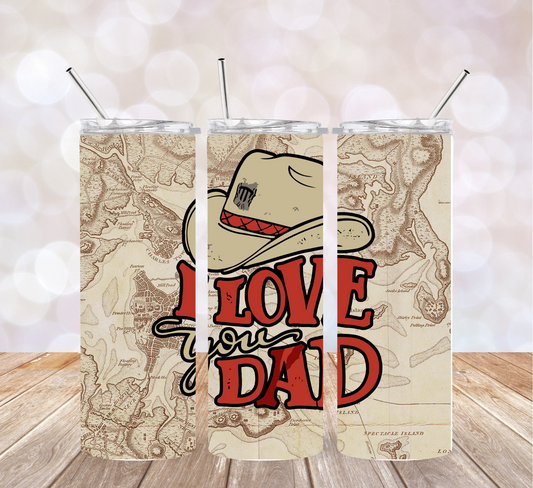 20 oz. Tumbler - Love for Your Cowboy Dad!  Great for Father's Day!