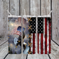 20 oz. Tumbler - Gorgeous Bald Eagle and American Flag - Great for Dad or Your Favorite Veteran!