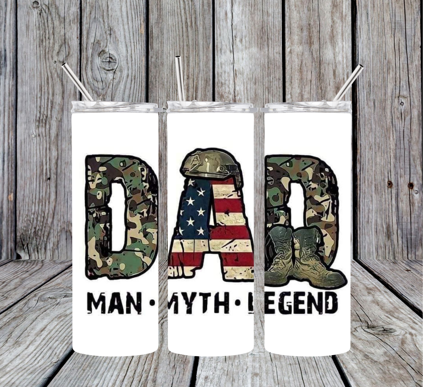 20 oz Tumbler for Your Military Dad for Father's Day, Birthday, or Just to Say You're the Best!