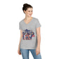 Ladies' V-Neck T-Shirt Star Spangled and Sassy