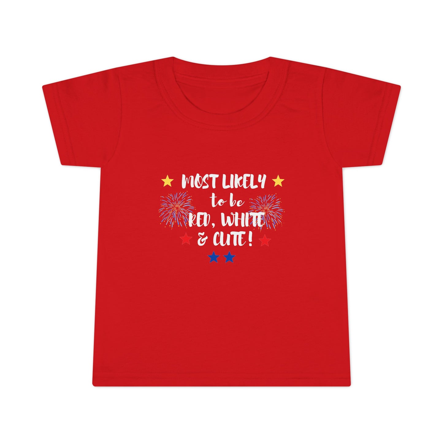 Toddler T-shirt - Red, White & Cute!  Perfect for the 4th of July!