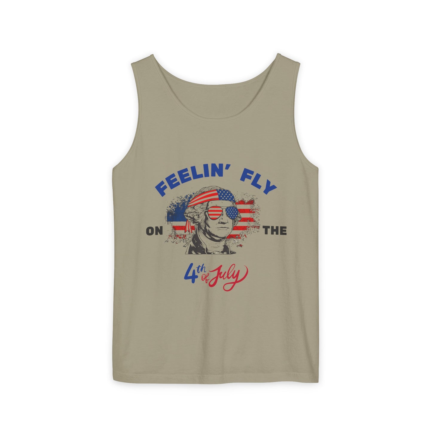 Unisex Garment-Dyed Tank Top - Feeling Fly 4th of July