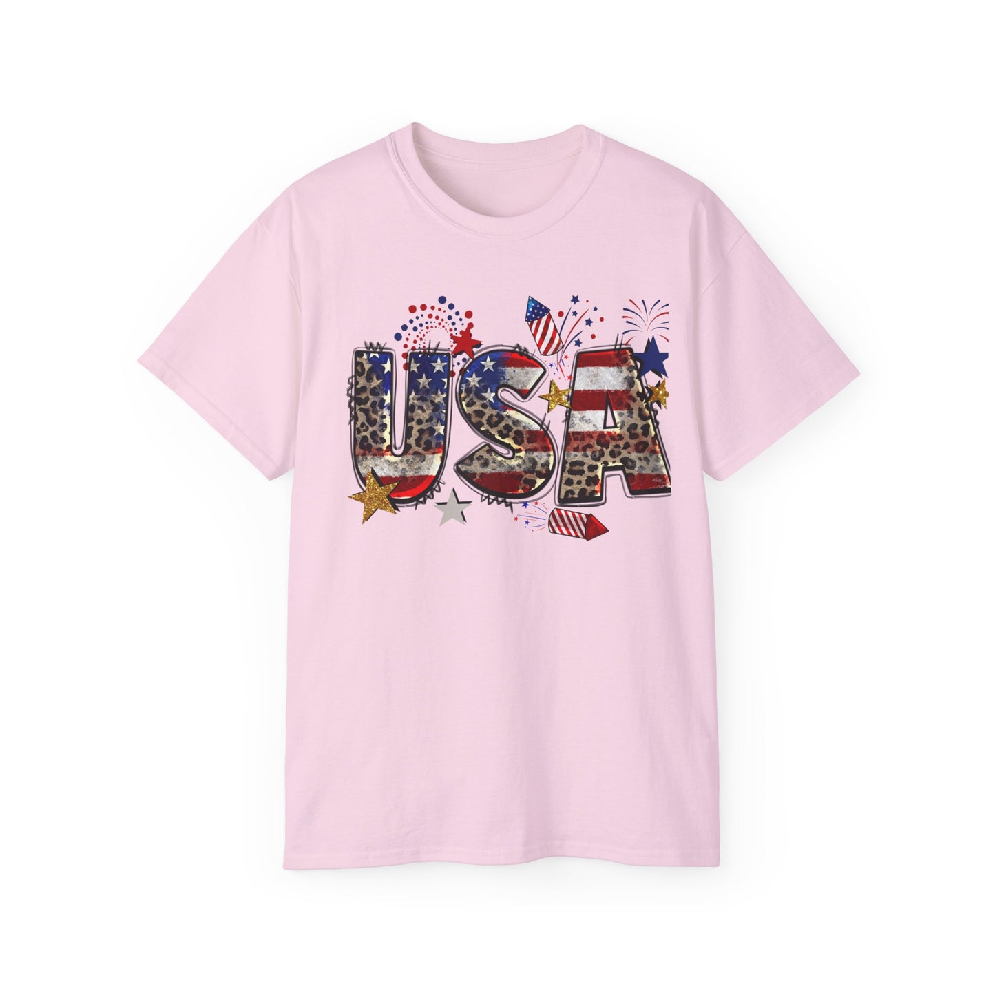 Unisex Ultra Cotton Tee - Celebrating the USA T-Shirt - Great for the 4th of July!