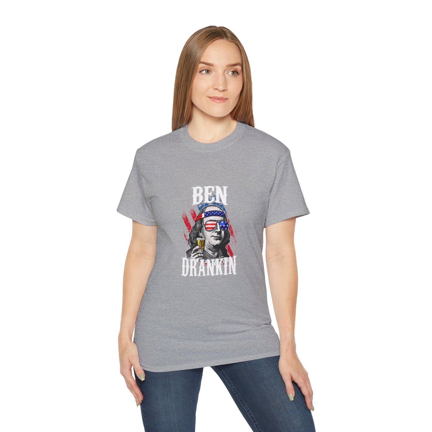 Unisex Ultra Cotton Tee - Ben Drankin' T-Shirt - Perfect for the 4th of July!