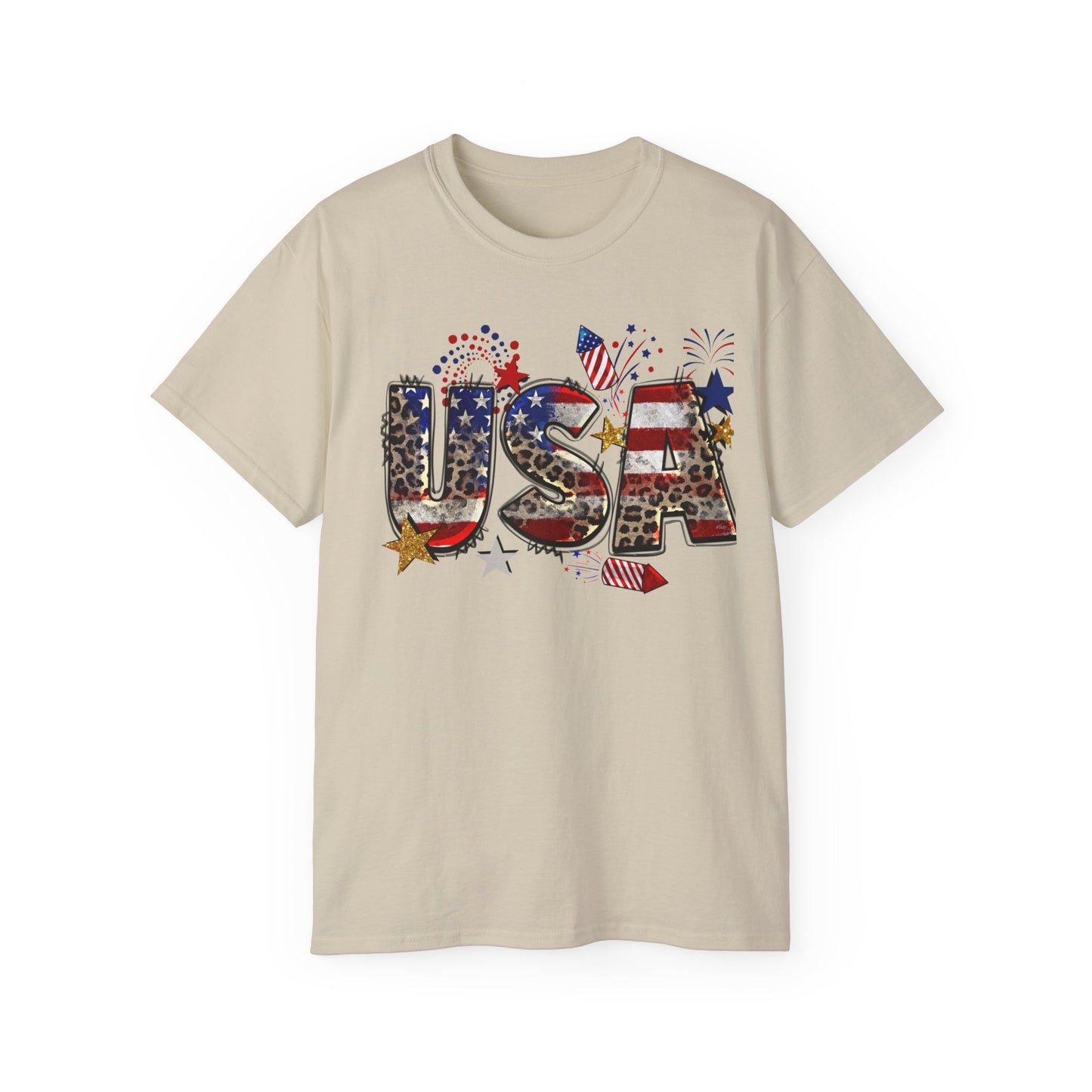 Unisex Ultra Cotton Tee - Celebrating the USA T-Shirt - Great for the 4th of July!