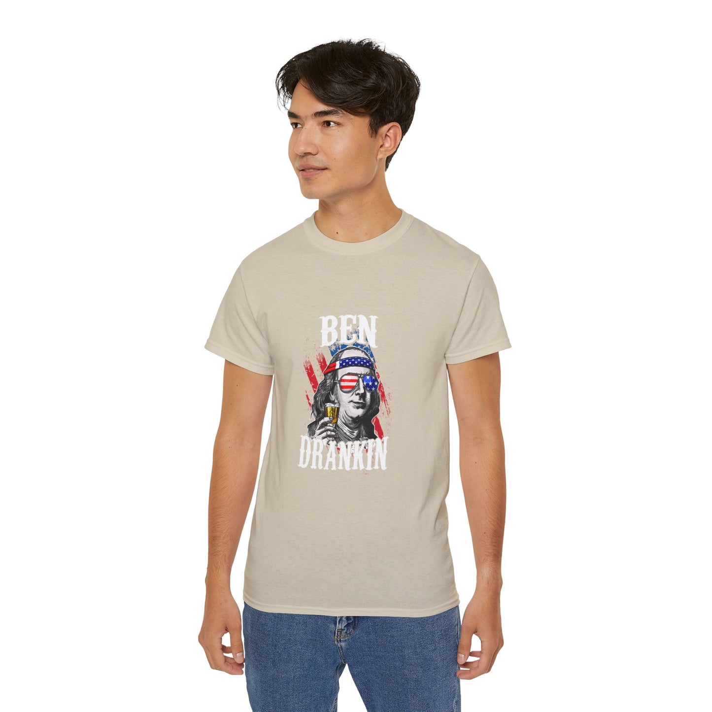 Unisex Ultra Cotton Tee - Ben Drankin' T-Shirt - Perfect for the 4th of July!