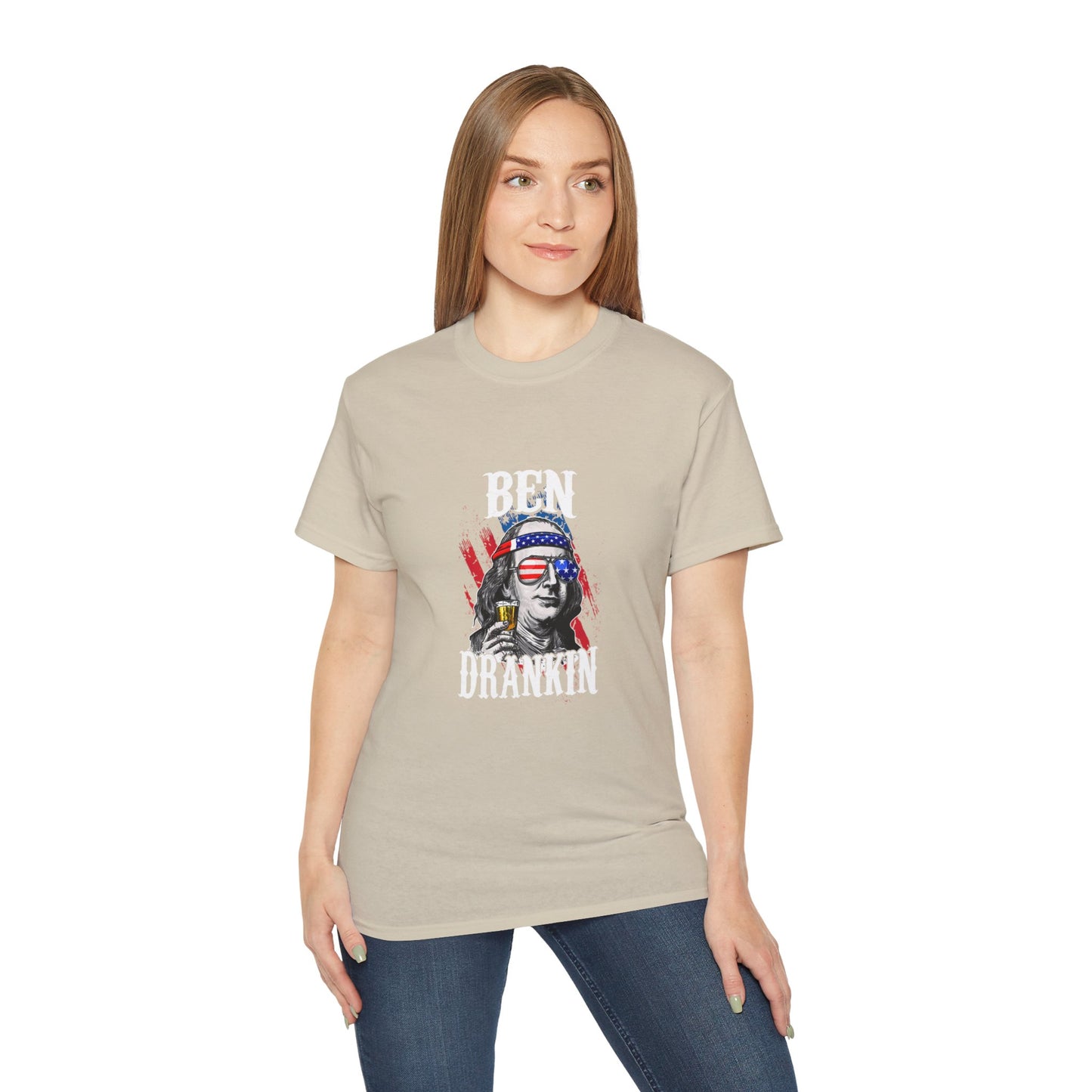 Unisex Ultra Cotton Tee - Ben Drankin' T-Shirt - Perfect for the 4th of July!