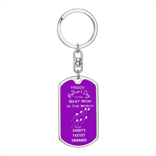 Mother's Day Dog Tag Keychain Certain to Make Her Chuckle!