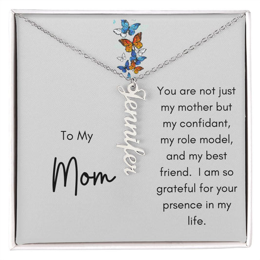 Personalized Vertical Name Necklace - Perfect for Mother's Day, Birthday, or Just To Say I Love You!